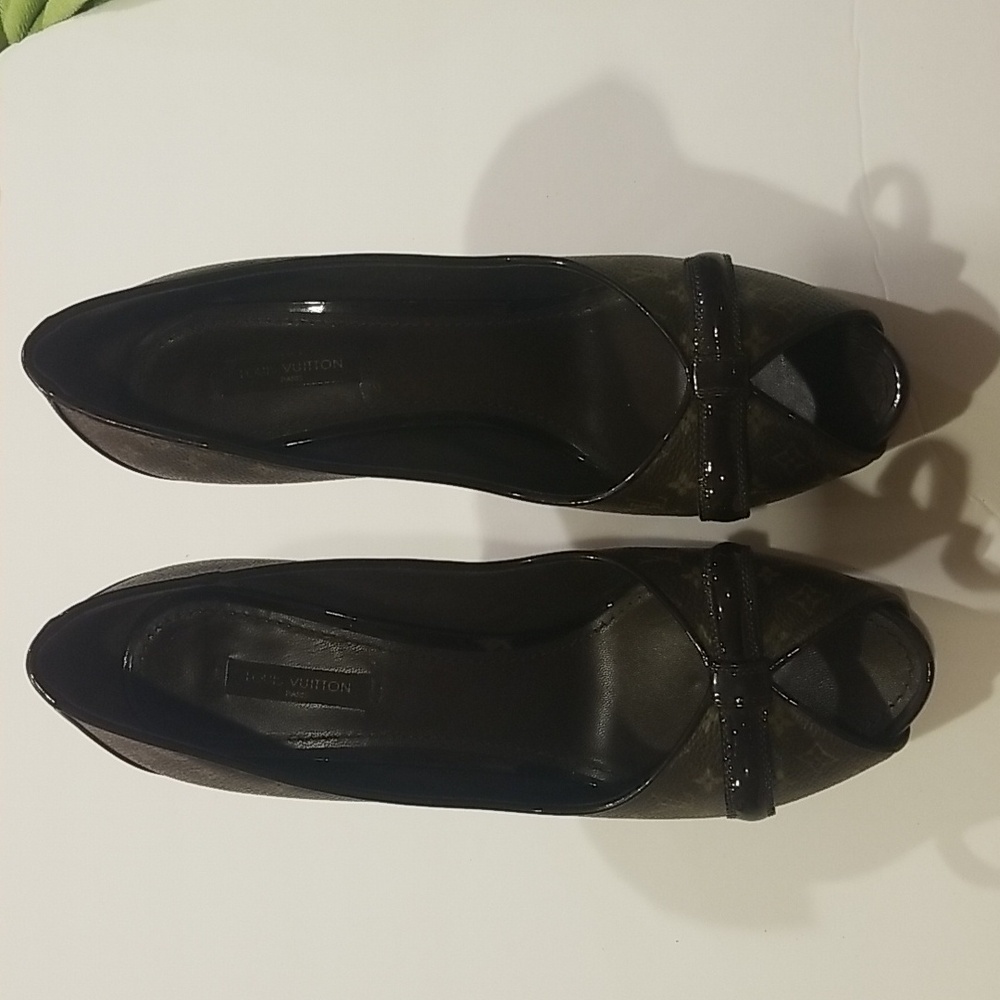 Louis Vuitton  Monogram  peep toe heels 39 - Picture 3 of 13